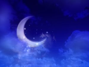 綺麗な夢が見れそうな月夜の画像。眠くなる…。